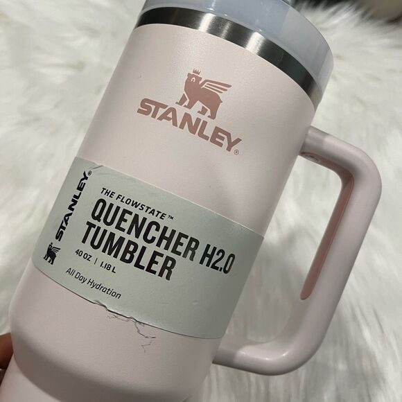 NWT Stanley Flowstate Adventure Quencher H2.0 Travel Tumbler 40 Oz Rose Quartz - Picture 2 of 7